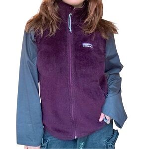 Patagonia R2 Fleece VTG Vest Burgundy Purple Full Zip Retro Gorpcore Outdoor